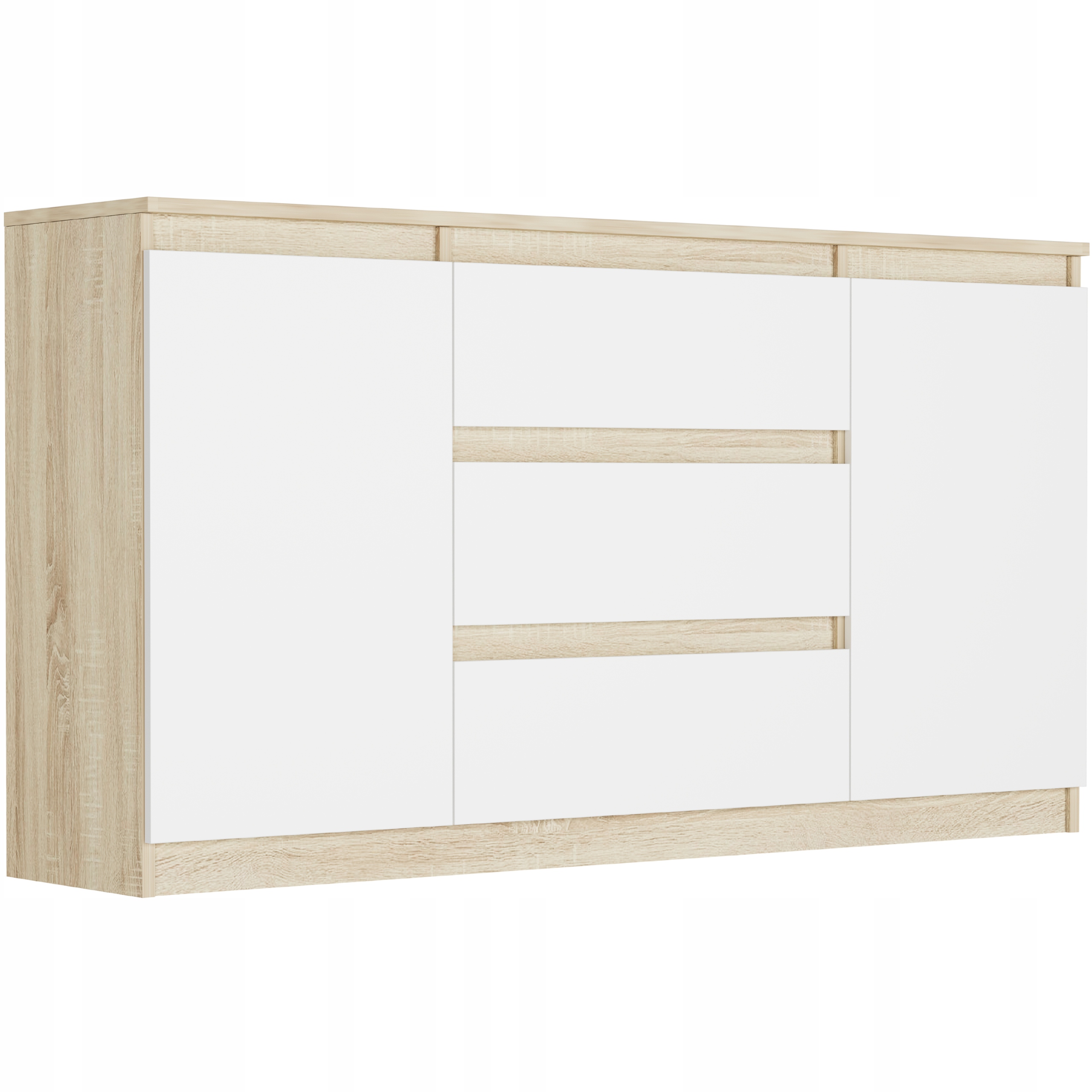 KOMODA 140 SZAFKA 3 SZUFLADY 2 PÓŁKI R-140-S3 MIX SONOMA