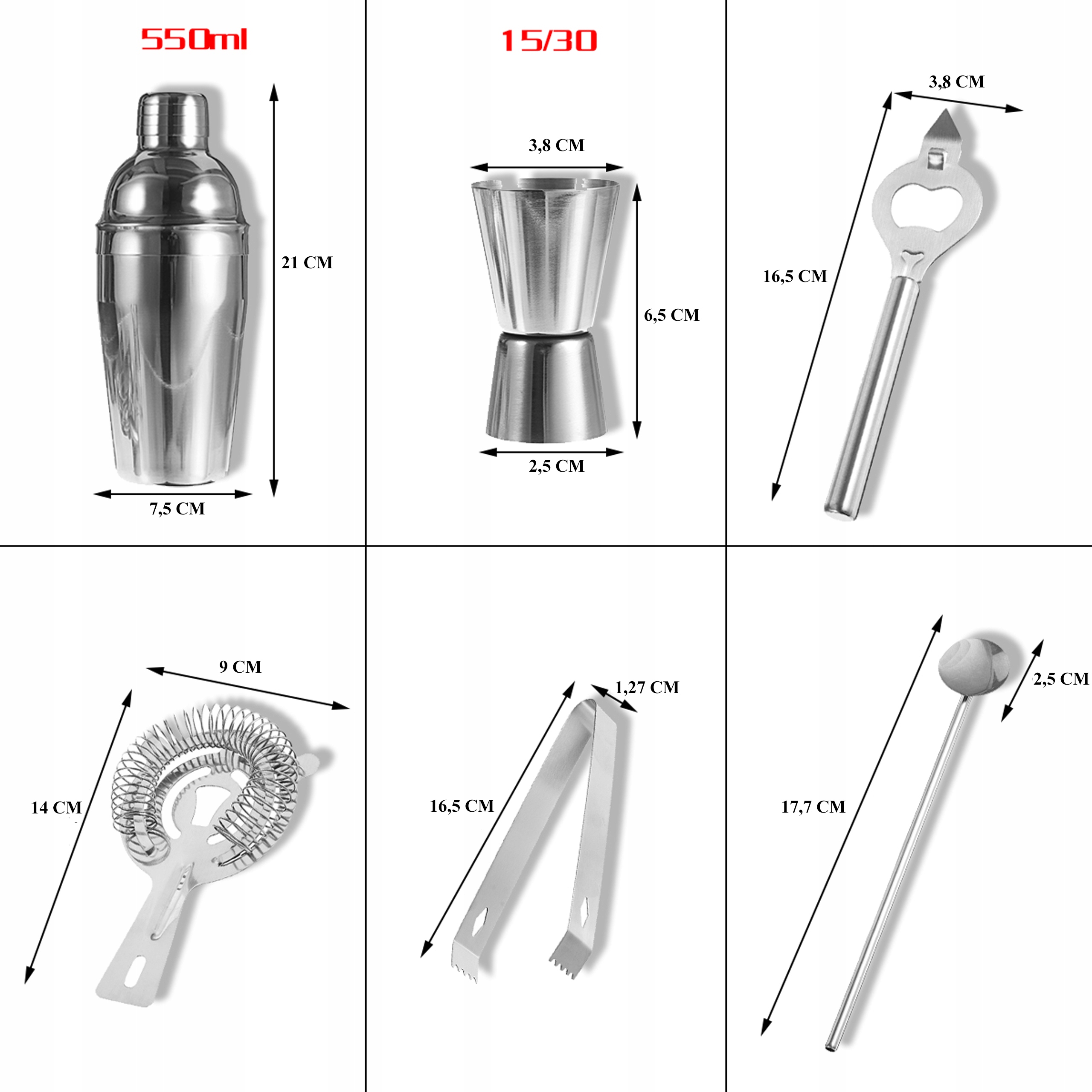 PROFESJONALNY ZESTAW BARMAŃSKI DO DRINKÓW SHAKER SZEJKER PODSTAWKĄ PREZENT Stan opakowania oryginalne