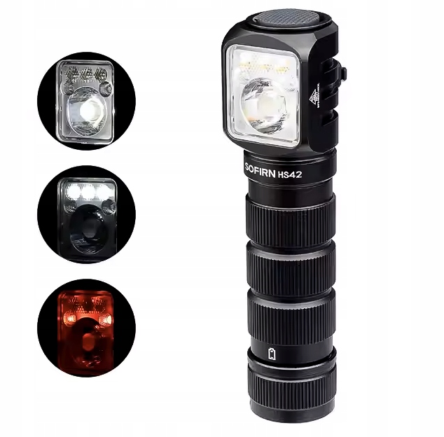 Premium Latarka Czołowa Sofirn HS42 2100lm Led aku 18650 Czerwone usb-c