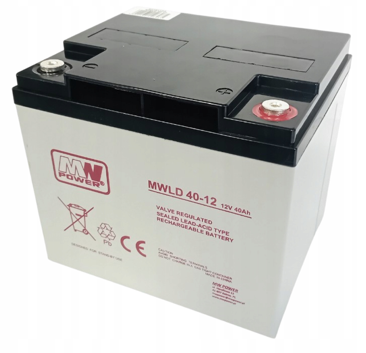 Mwld 40-12: akumulátor Agm 12V/40Ah, 197*165*172 (T16)