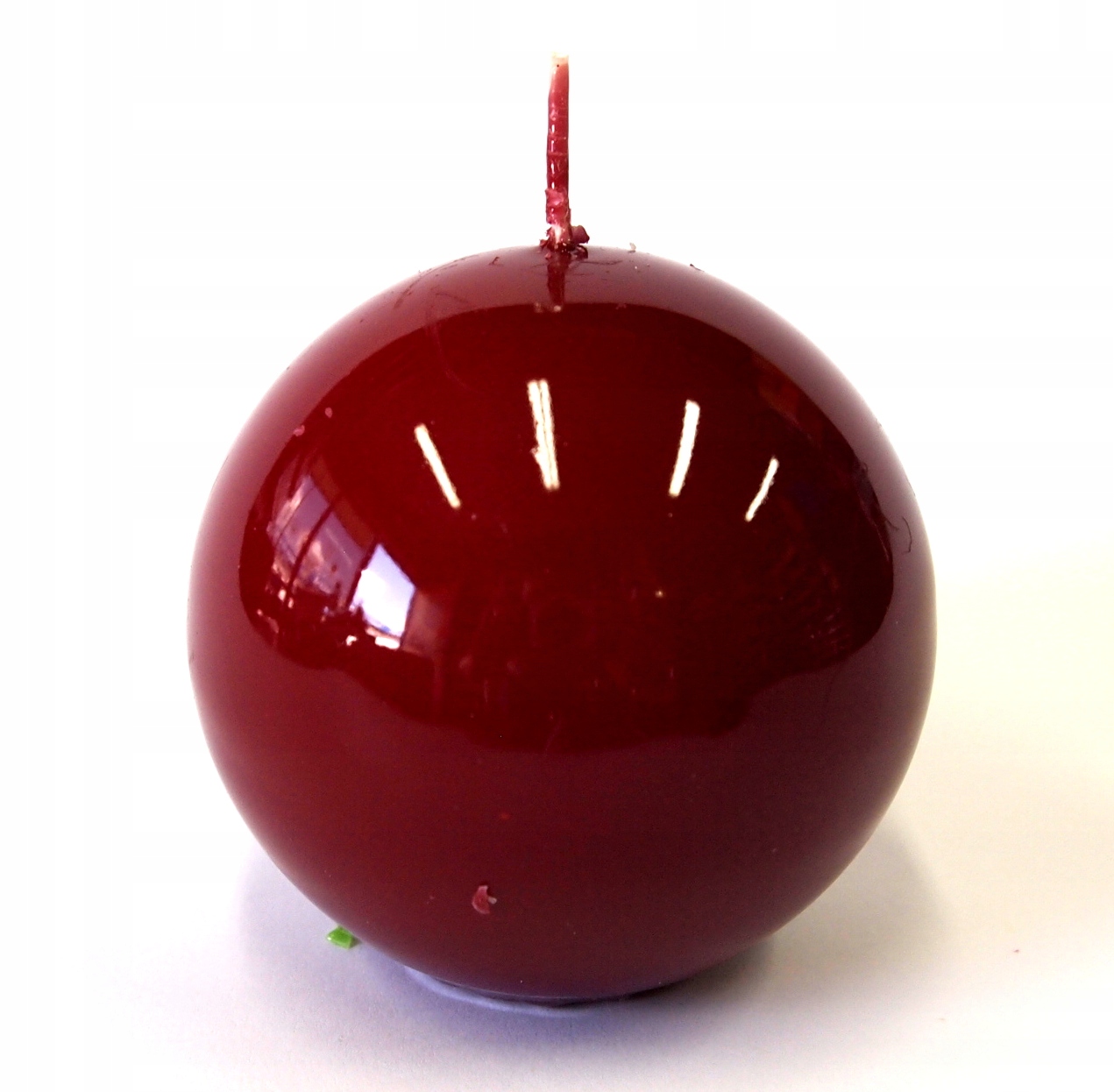 

Świeca Kula Połysk 80 mm Bordo