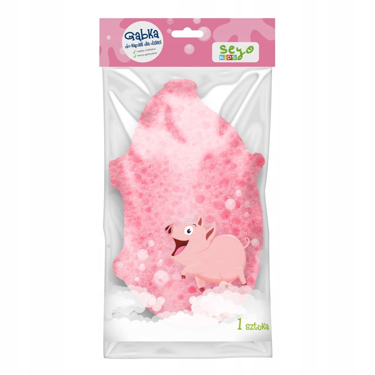 Seyo Kids Gąbka do kąpieli ŚWINKA 1szt.