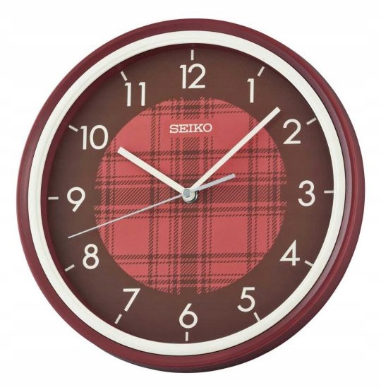 Čitateľné Klasické Červené Okrúhle Japonské Hodiny Seiko QHA016R 27 cm