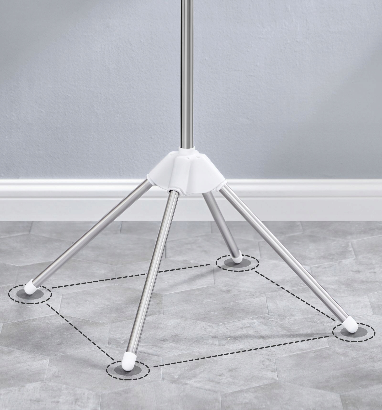 Funkcjonalna suszarka na pranie bieliznę z obrotowymi ramionami składana Głębokość produktu 65 cm