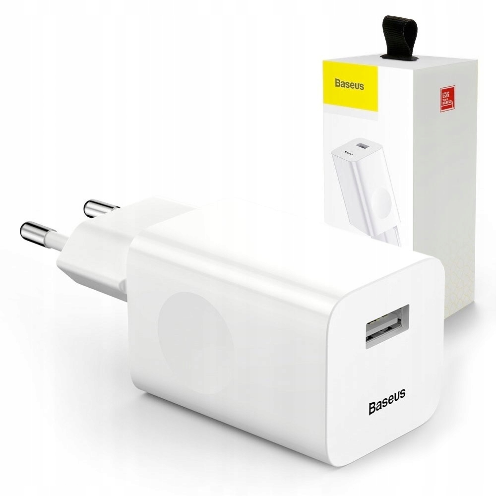 BASEUS SZYBKA ŁADOWARKA SIECIOWA DO TELEFONU USB QC 3A MOCNY ZASILACZ 24W