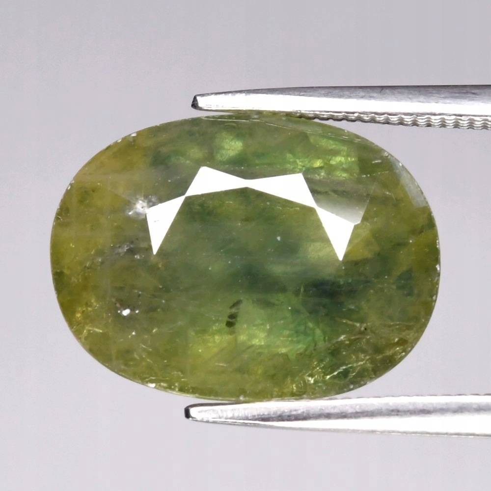 Přírodní safír 6,67 ct Velký zelený kámen cca 14x10,5 mm video ISA1051