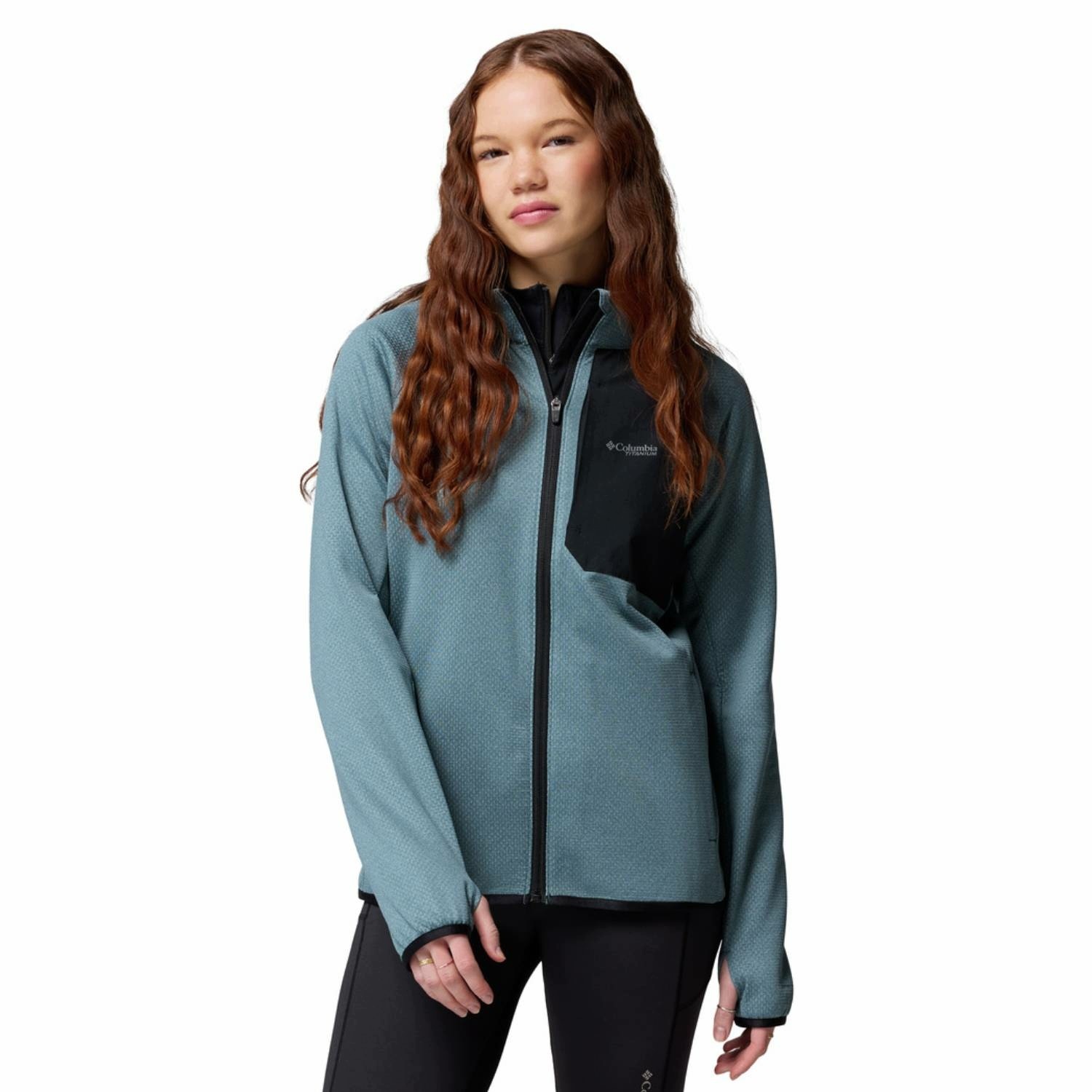Polar Columbia Titanium Triple Canyon Grid Fleece II Full Zip everblue M