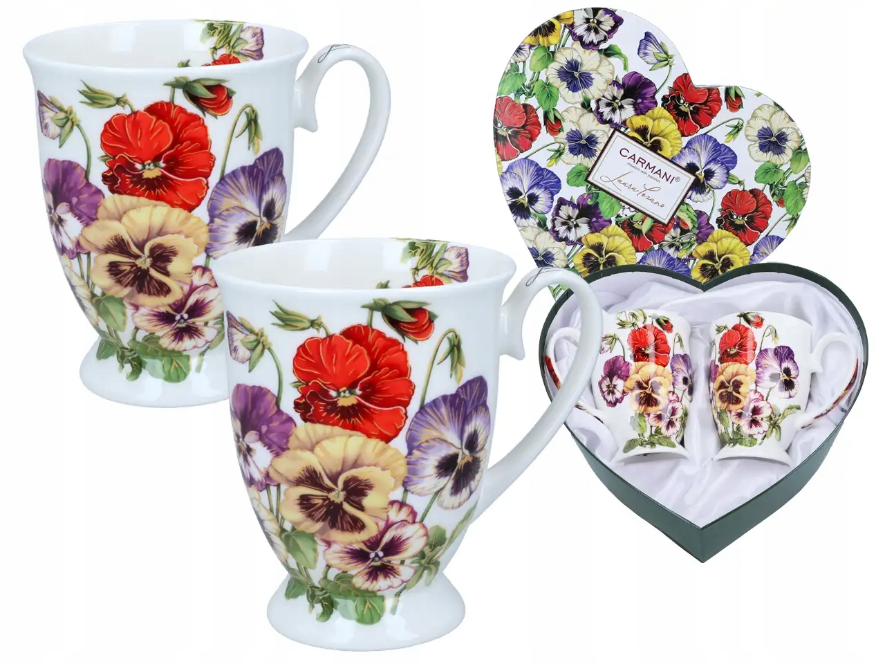 Carmani Sada 2 hrnků v srdci L. Lozano, Bratky