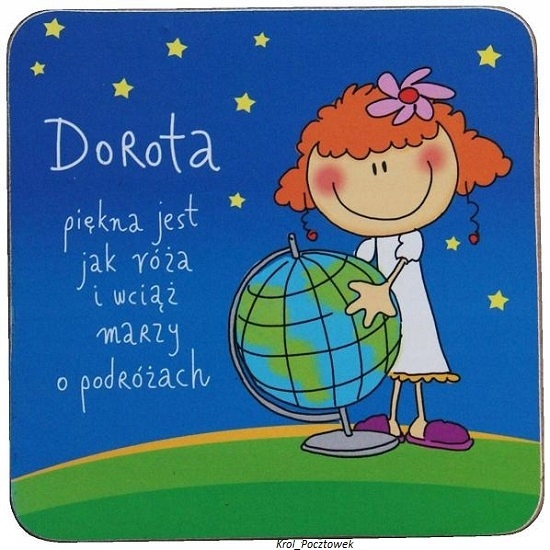 

Kolorowa Podkładka pod kubek z imieniem Dorota