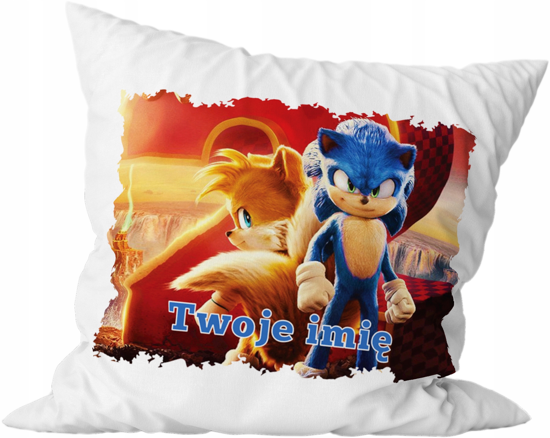 

Sonic Szybki Jak Błyskawica Poduszka 40x40 +imię