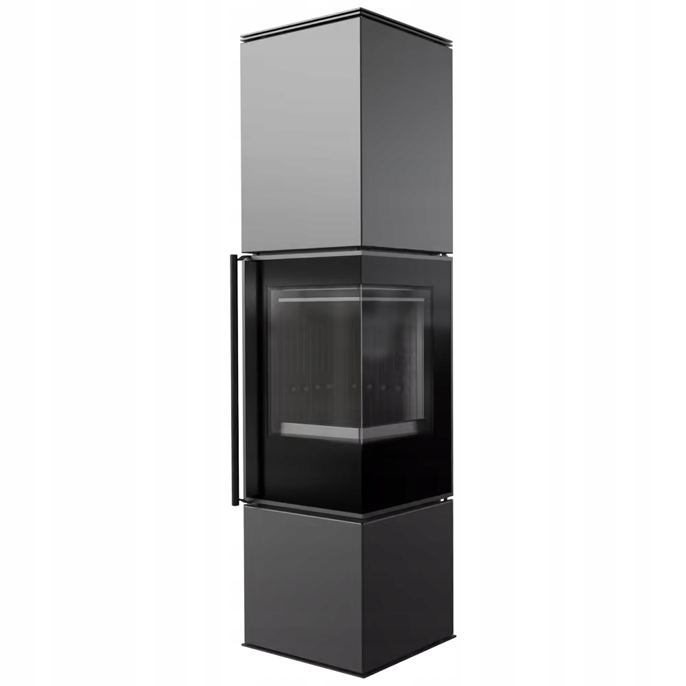 Kamna Volně Stojící Ocelová Rohová Koza Ren L Pravá Černá