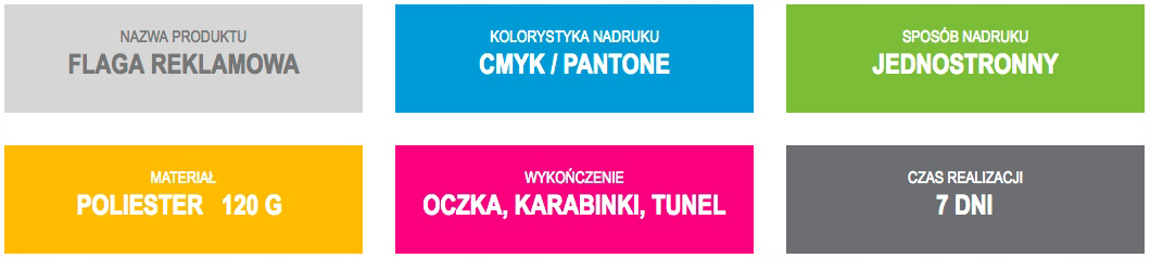 FLAGA 100x350 cm REKLAMOWA FIRMOWA FLAGI REKLAMOWE Marka inny