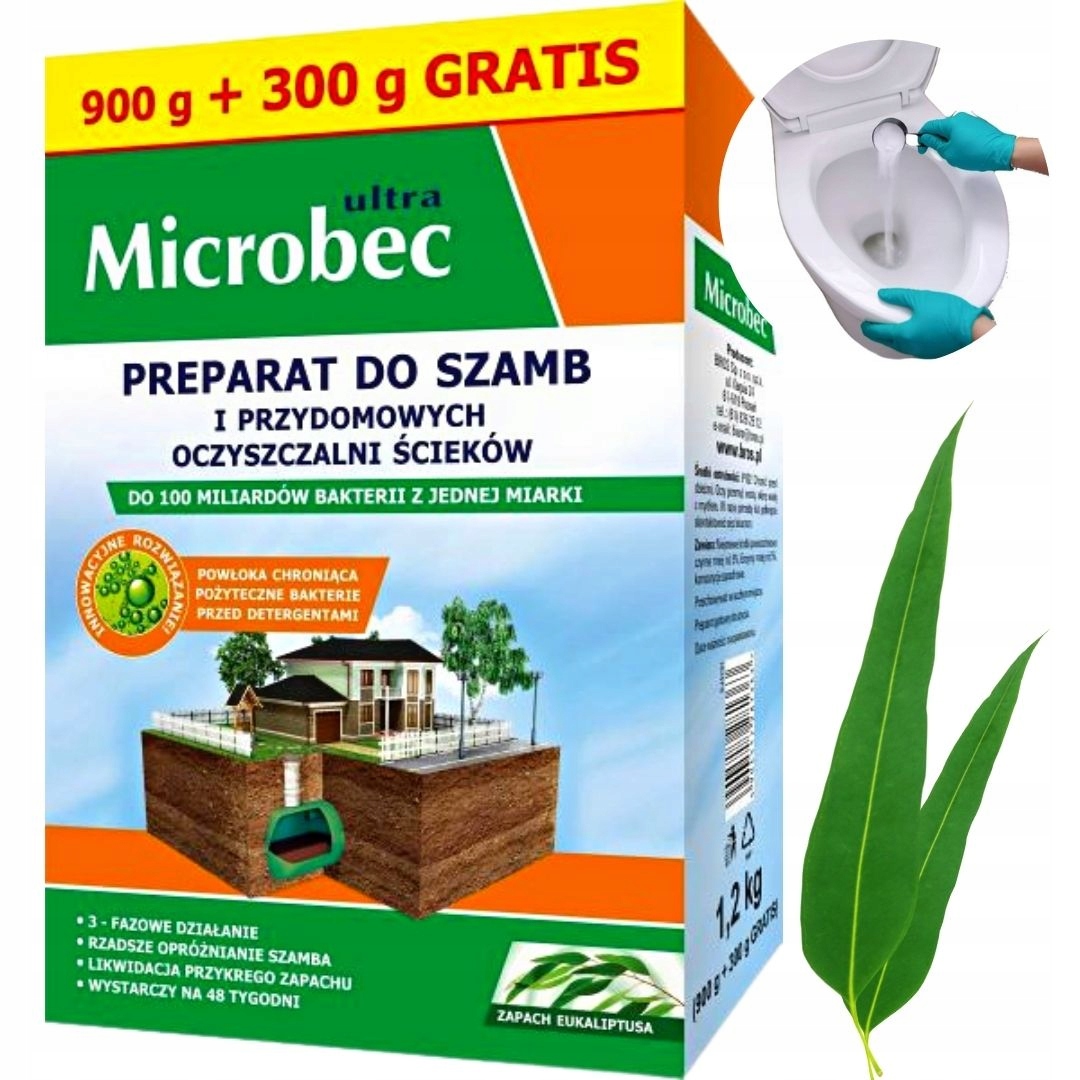 MICROBEC Ultra 10 x MOCNIEJSZY BAKTERIE 1,2kg x 2 EAN 5904517281363