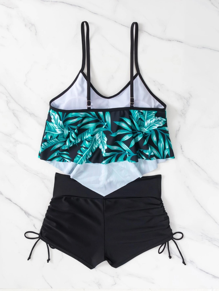 STRÓJ KĄPIELOWY DWUCZĘŚCIOWY WYGODNY ELASTYCZNY SPODENKI PLUS SIZE XL 42 Płeć kobieta