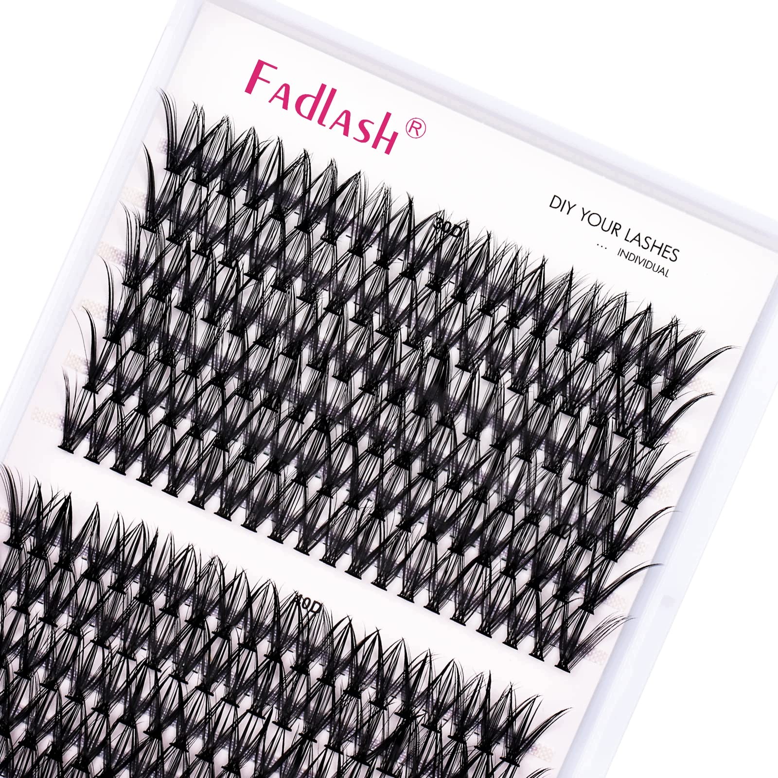 Pupínky umělých řas pro prodloužení 30D 40D 07D11 Černé Fadlash