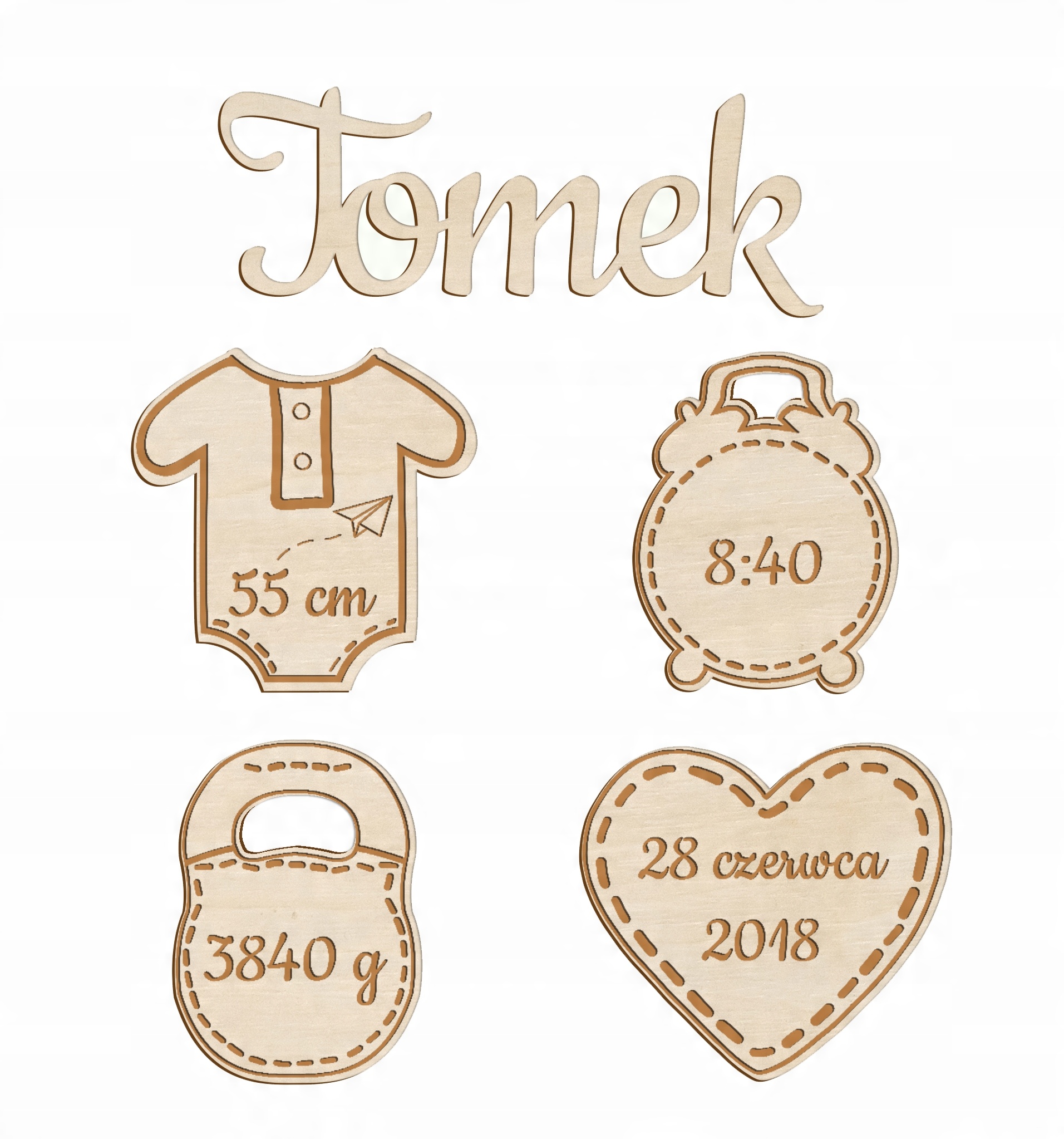 

Mini-metryczka Decupage Dekoracja Chłopiec