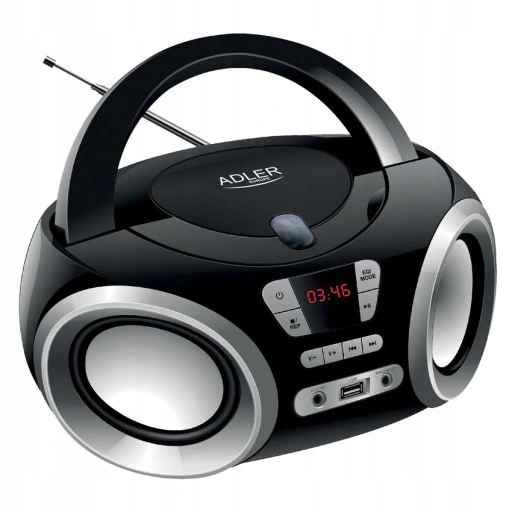 RADIO KUCHENNE BOOMBOX CD MP3 USB FM PRZENOŚNE LCD Kolor czarny