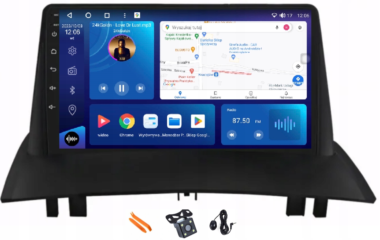 Rádio Android Navigácia Qled Carplay Lte Gps Dsp Renault Megane 2 02-09