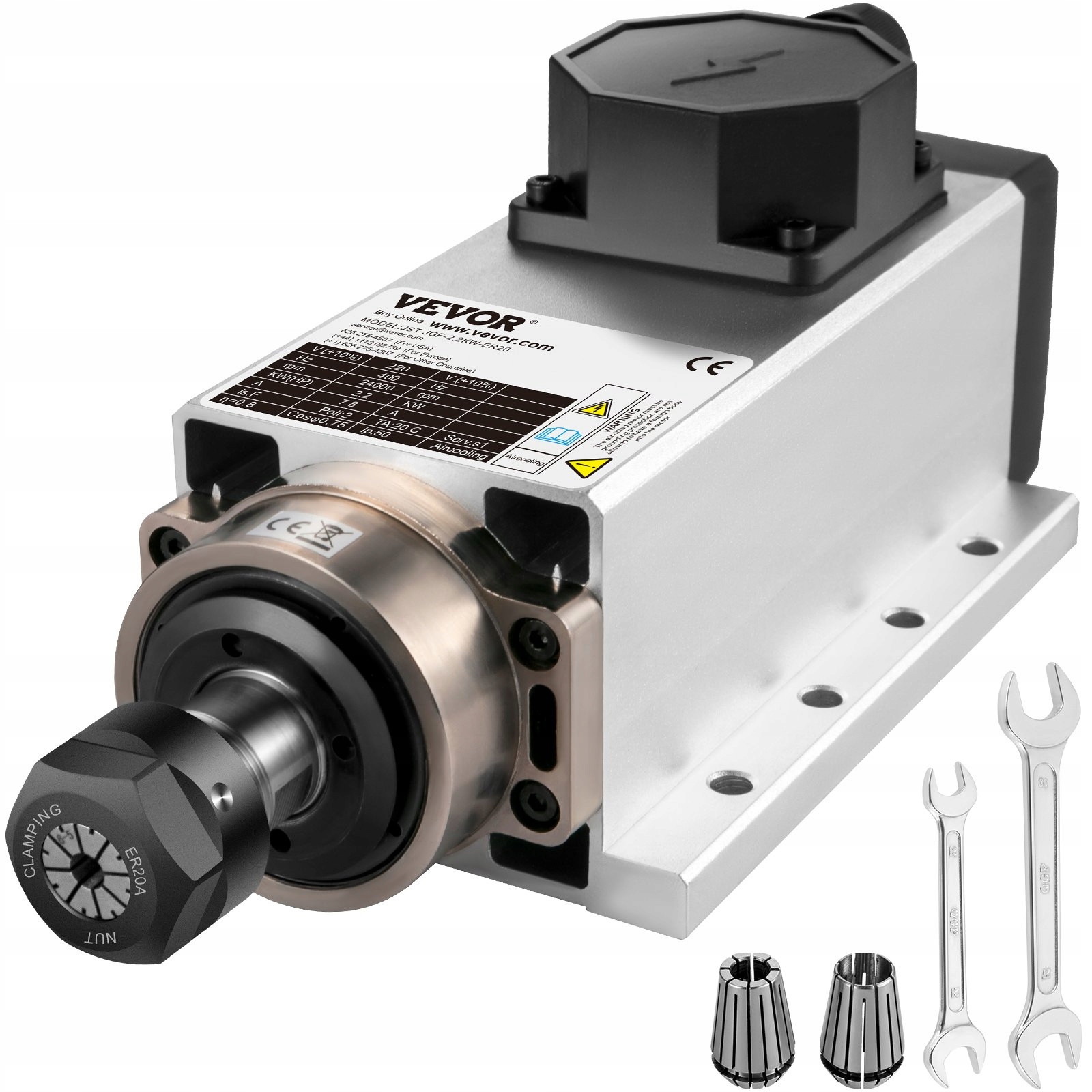 Elektrovřeteno frézky Cnc vřetenový motor 2,2 kW prémiové chlazení