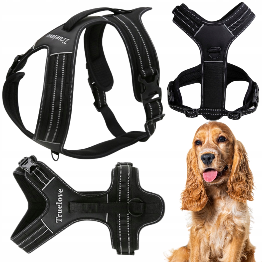 Levně Obojky Pro Psa Easy Walk Silné S Rukojetí Truelove Security Černé M