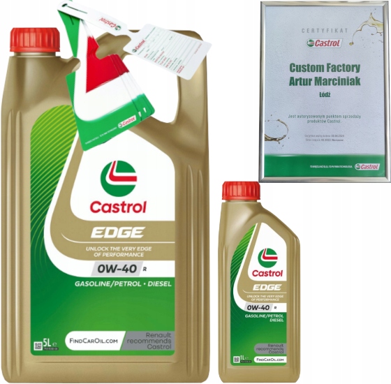 CASTROL EDGE 0W40 R 6L RENAULT RN 17RSA + ZAWIESZKA