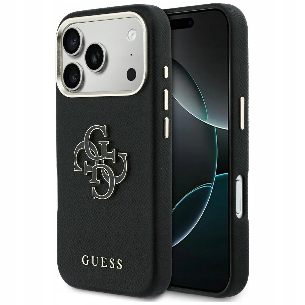 Guess futerał do Iphone 17 Pro GUHCP17L5PS4RGGK (pu Fw Resin Logo) czarny