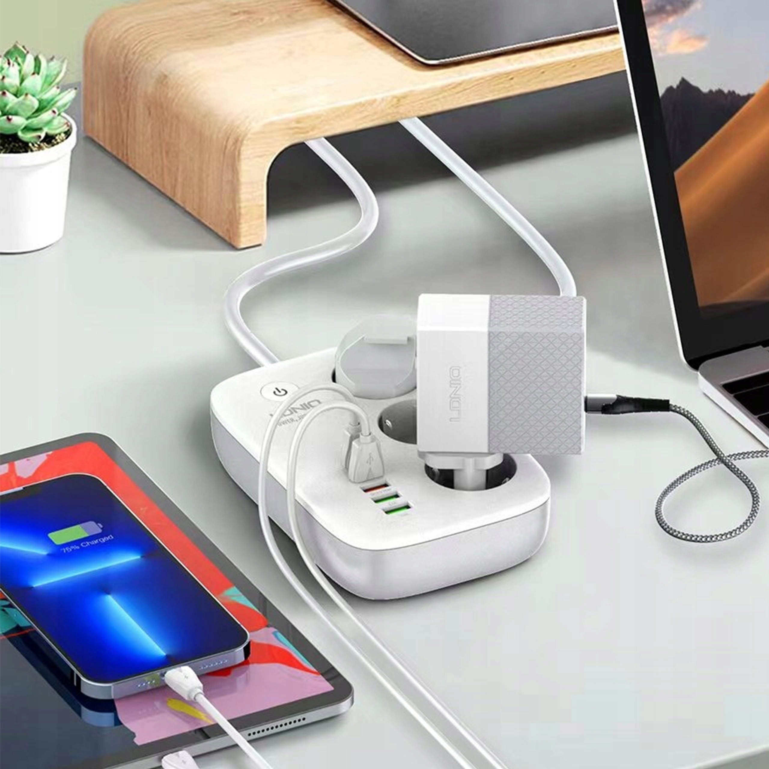 Listwa zasilająca WiFi TUYA SMART USB QC3.0 PD LED Cechy dodatkowe łączność z wifi