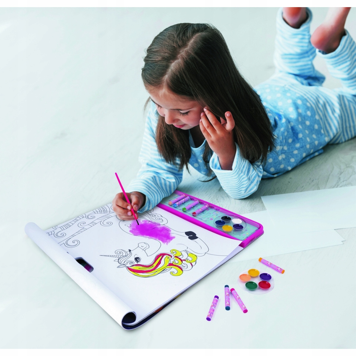 18062740-AS GIGABLOCK duża kolorowanka JEDNOROŻEC Marka AS Company