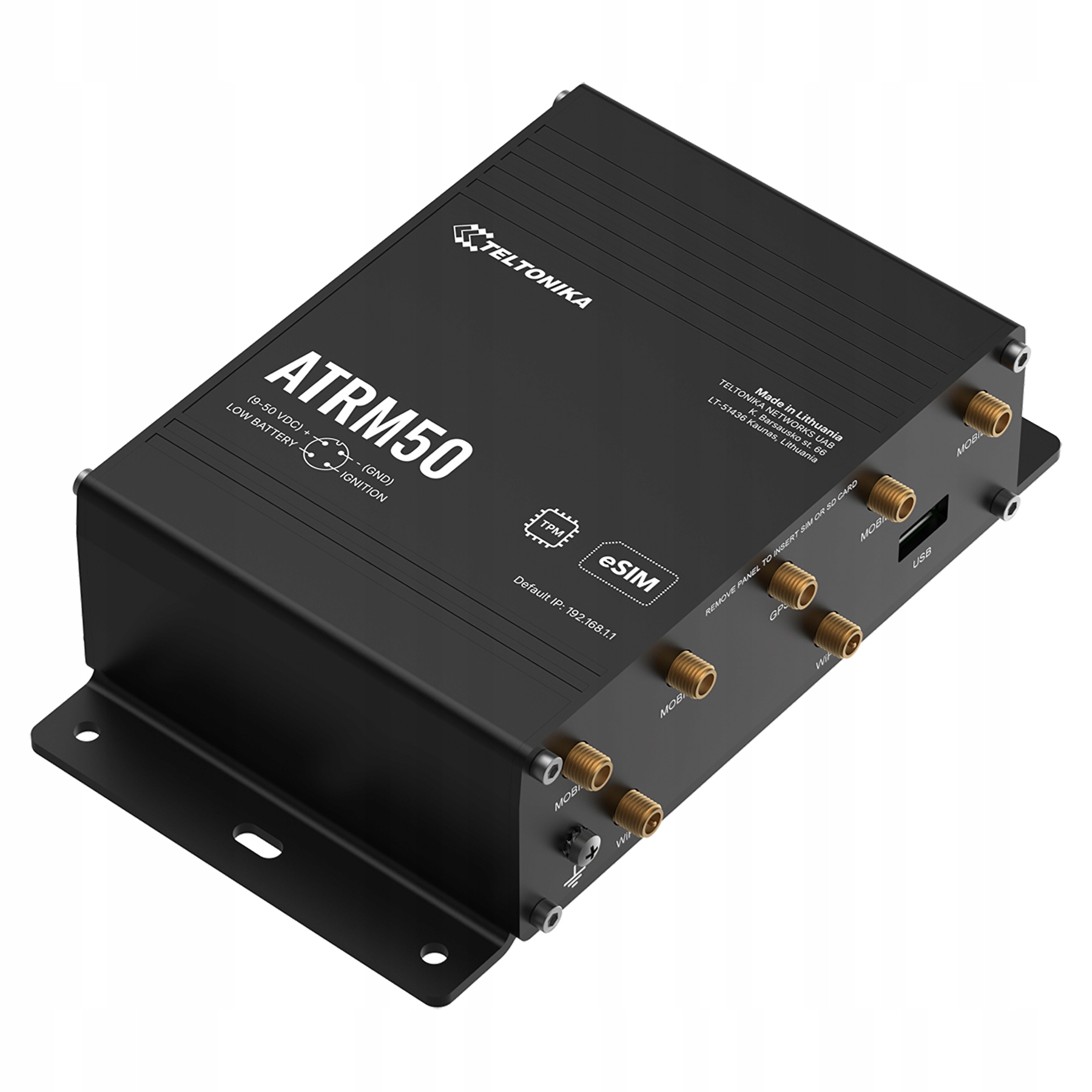 Teltonika ATRM50 Router 5G 4x M12 GbE, WiFi 5, Dual Sim, eSIM, Gps