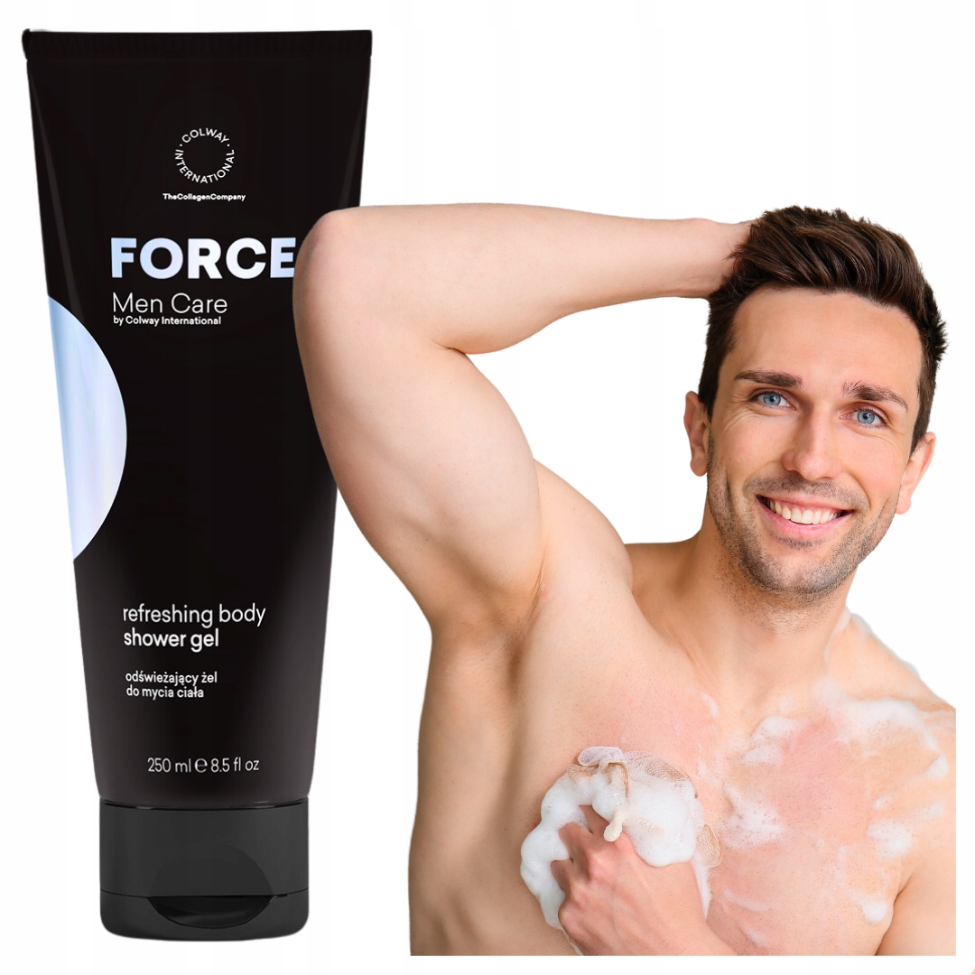 Colway Osvěžující Gel na mytí těla s kolagenem Force 250 ml