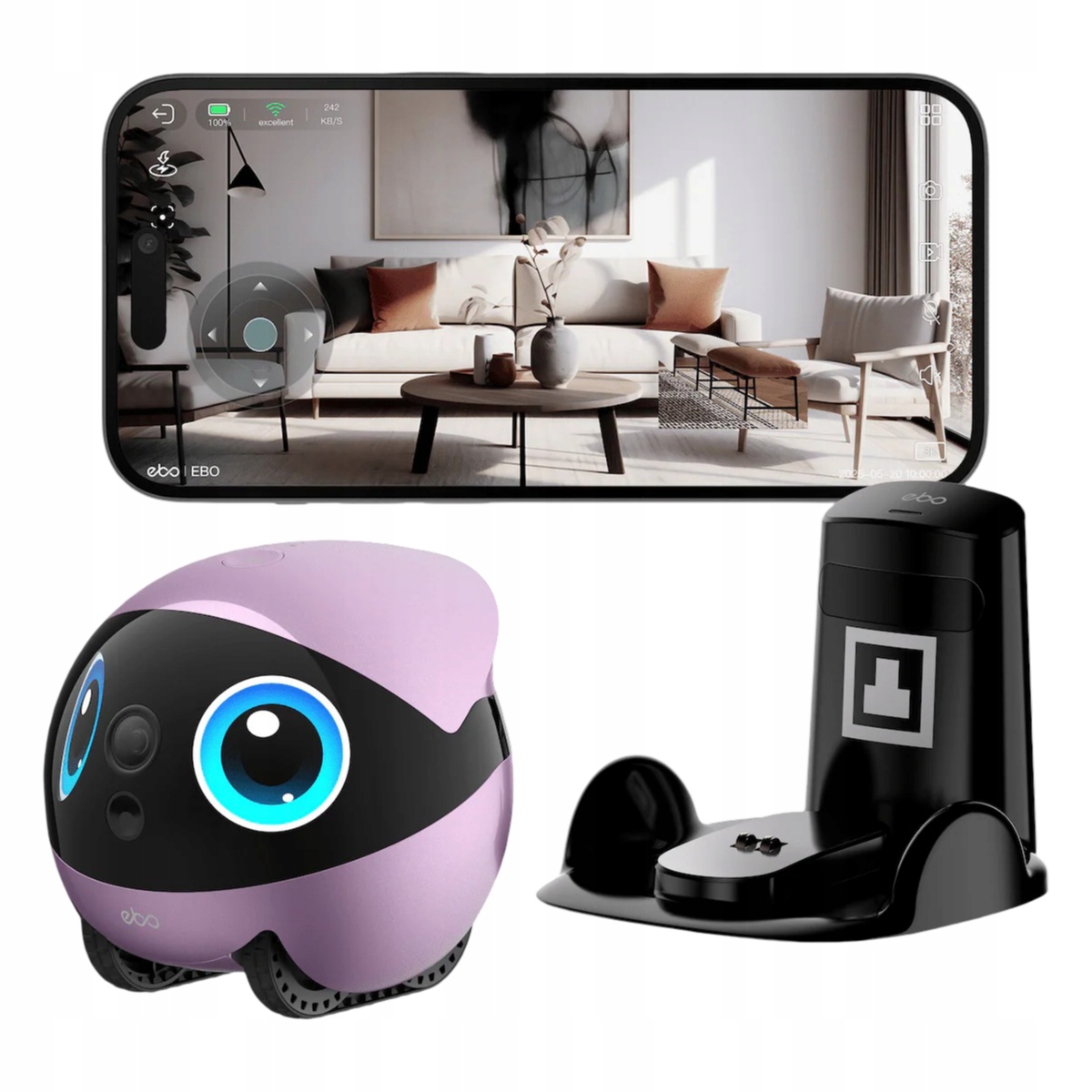 Kamera Mobilný robot EnaBot Ebo Air 2 Plus Diaľkovo monitorujúca Ai Wi-Fi