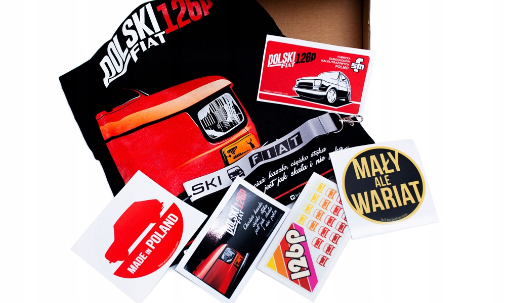 Zestaw pod choinkę BOX Prezent Tshirt 2XL Fiat 126p Maluch Kaszlak koszulka EAN (GTIN) 5905997863711