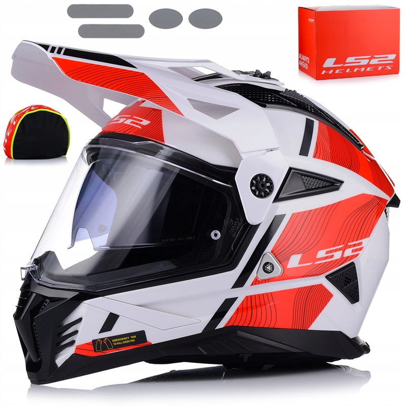 Motocyklová Prilba LS2 MX702 Pioneer Enduro Cross Quad Atv Sklo Clona