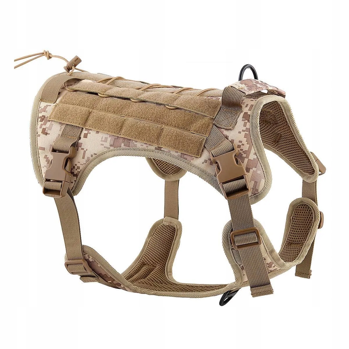 Postroj pro psa Tactical velikost XL hnědý