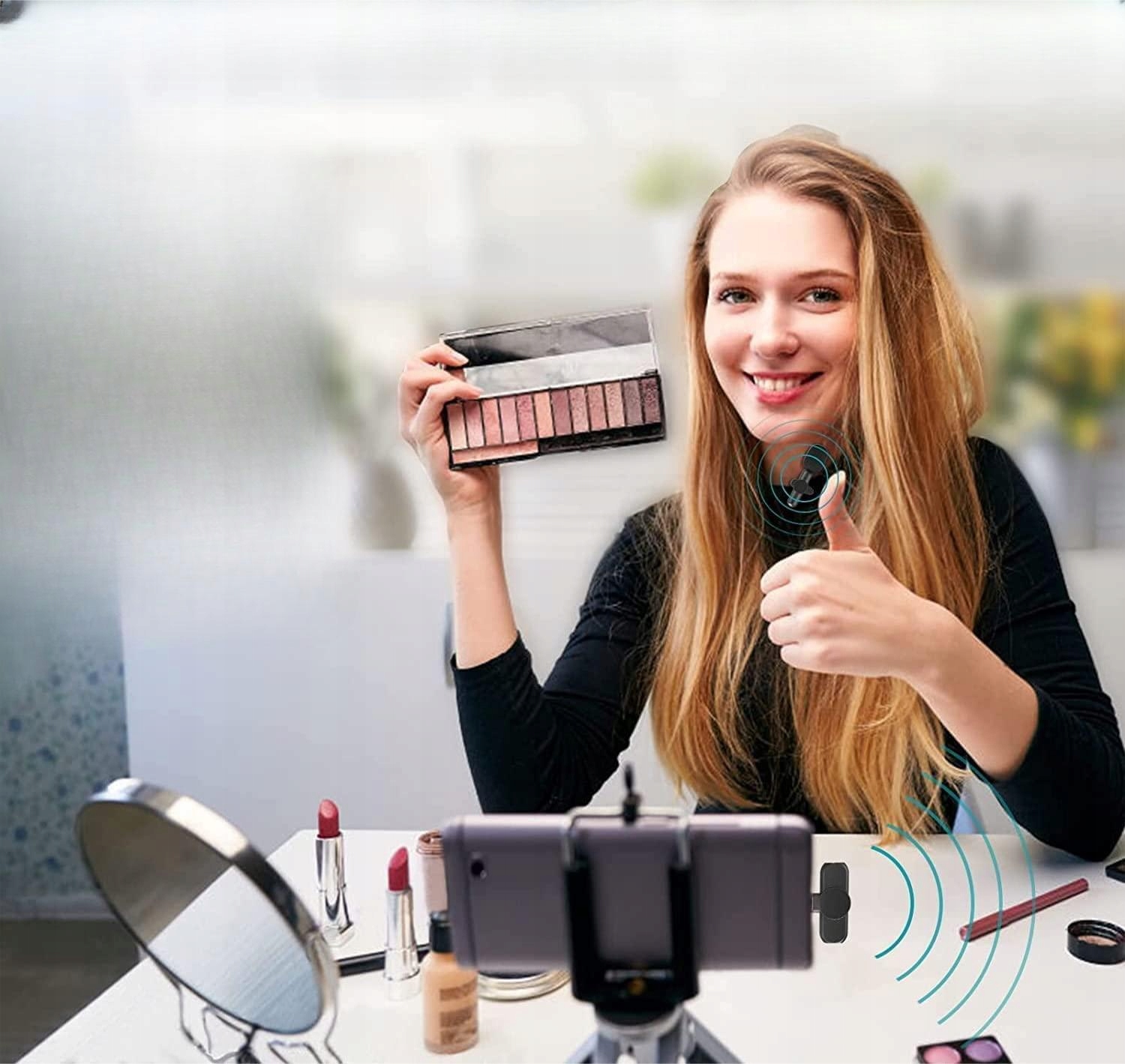 MIKROFON KRAWATOWY BEZPRZEWODOWY - ODBIORNIK USB-C Model Mike S9