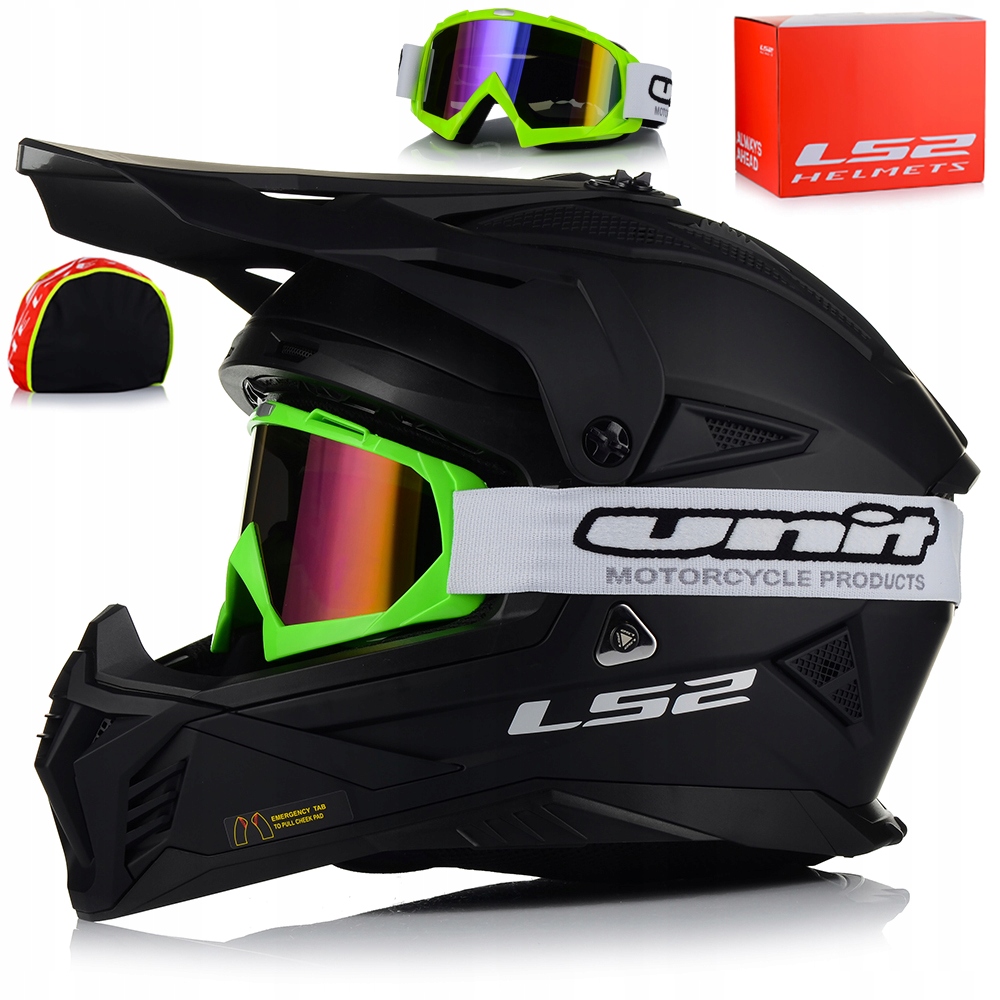 Motocyklová Prilba LS2 MX708 Fast II Okuliare Ľahká Enduro Krossová Štvorkolka