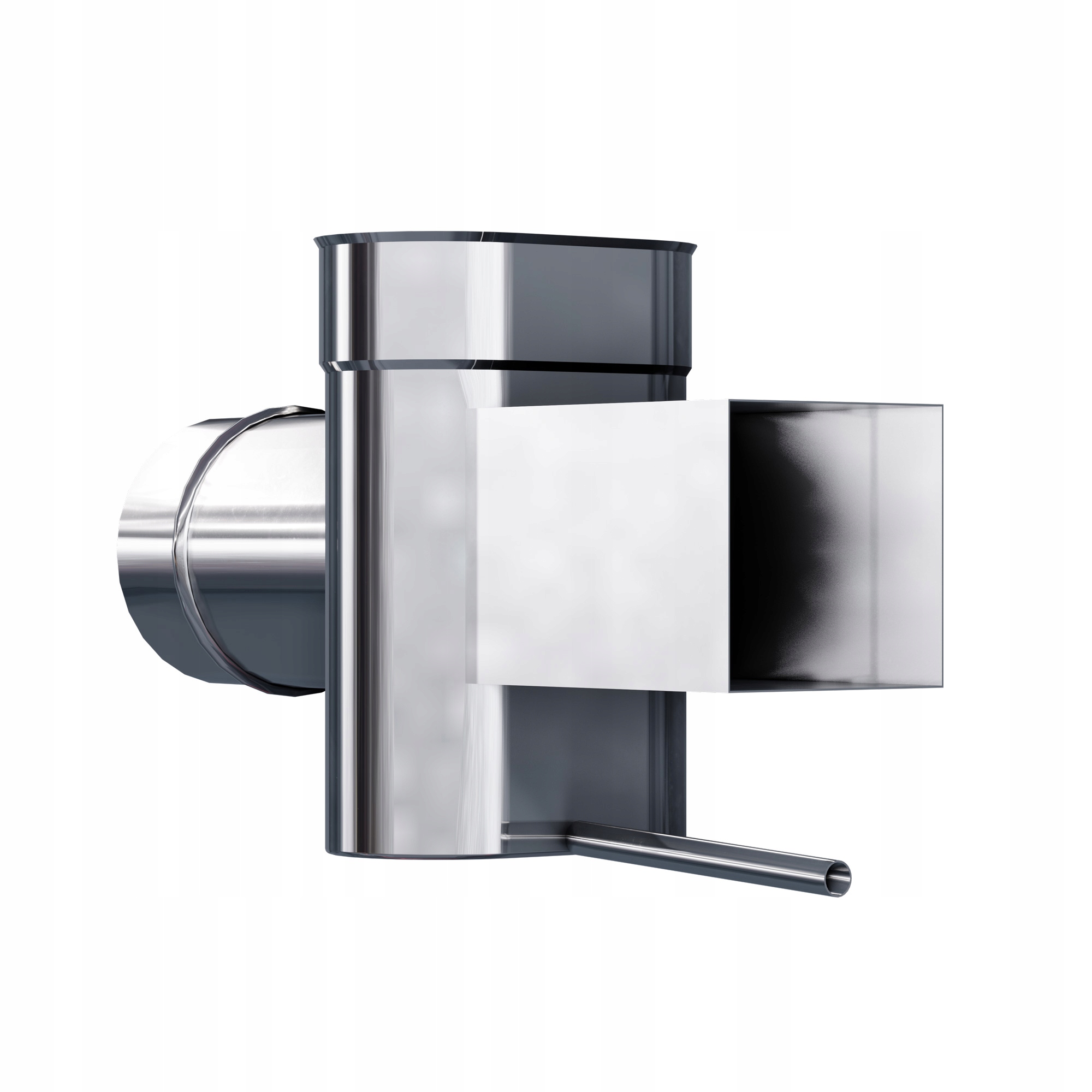 Ko T-rozdělovač oválný 130x220 mm gr 1,0 mm 90 st s protilehlou čistící vložkou