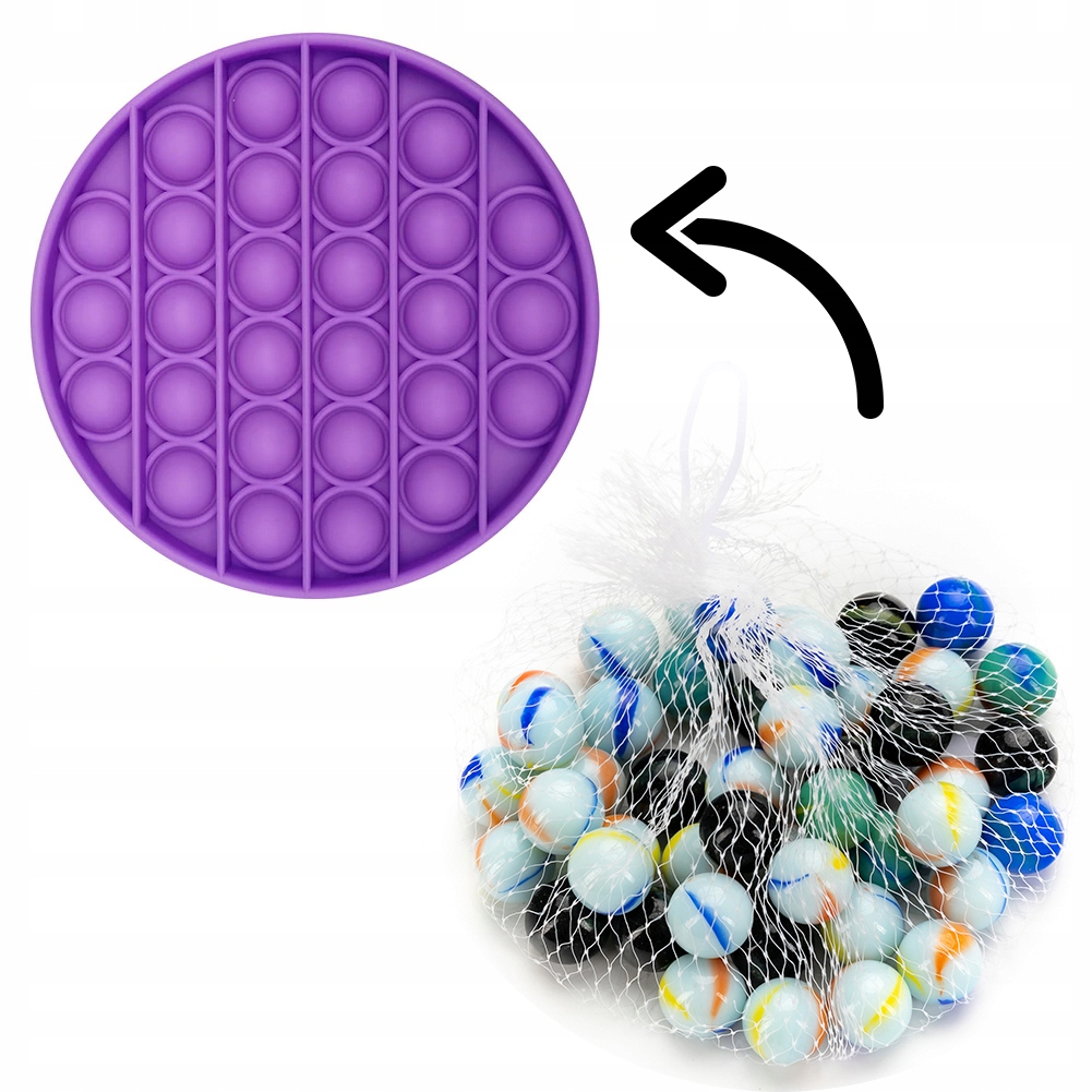 Zdjęcie AWparts ZABAWKA SENSORYCZNA ANTYSTRESOWA + SZKLANE KULKI DUNIE