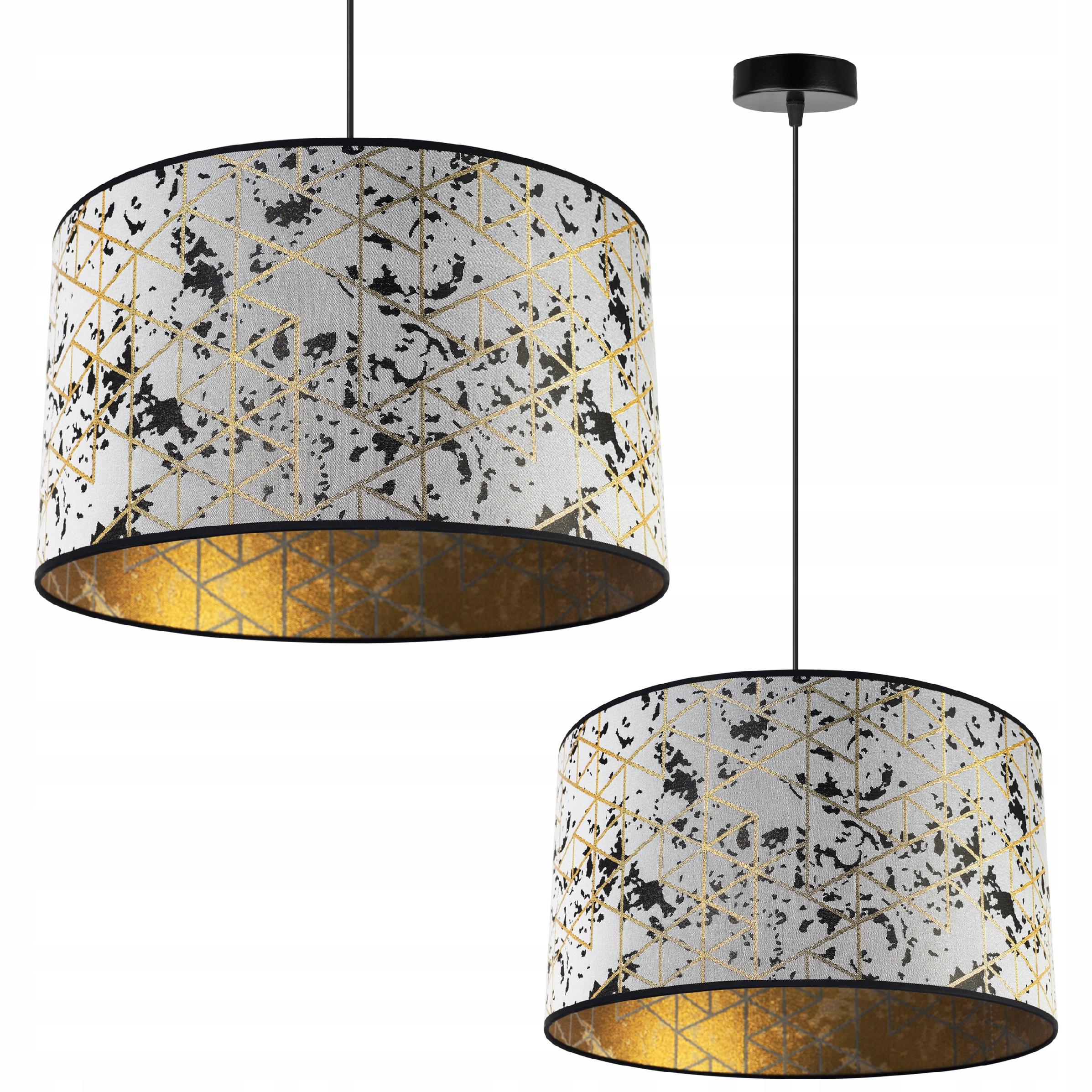 Závěsné Stropní Svítidlo Glamour S Jedním Zlatým Stínítkem Do Obývacího Pokoje