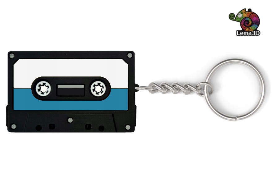 BRELOK DO KLUCZY KASETA MAGNETOFONOWA * LEMA3D