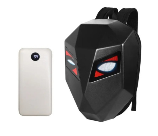 batoh Na Motorku Motorka S Led Očima Powerbanka