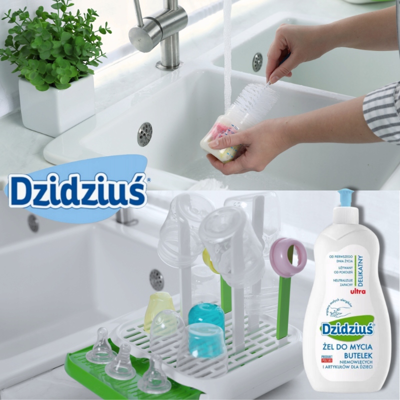 DZIDZIUŚ Żel Płyn do Mycia Butelek Smoczków 4x 500 ml Marka Dzidziuś