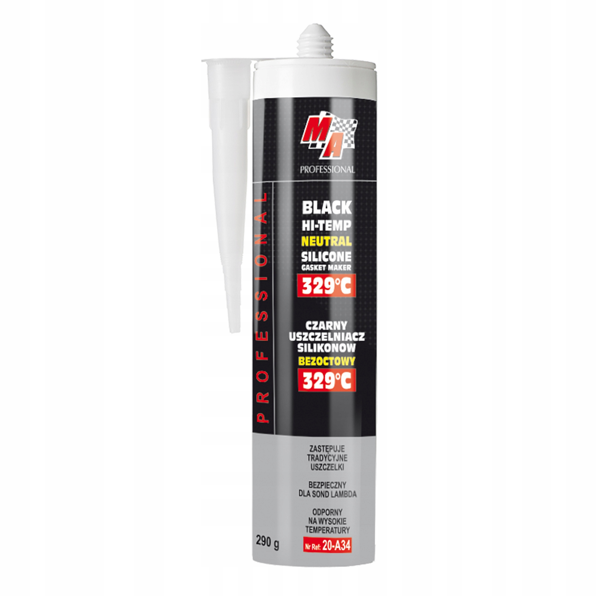 Uszczelniacz Silikonowy Czarny 329°C-290g