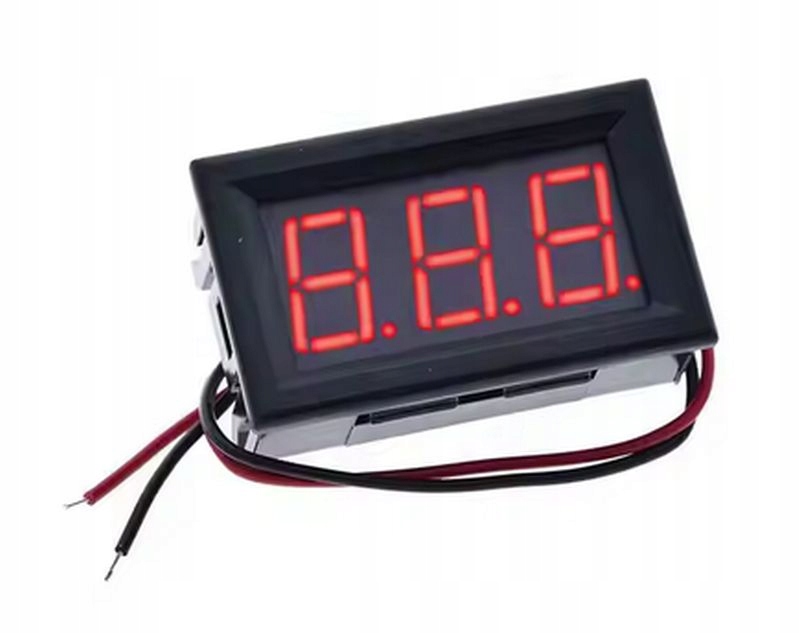 WOLTOMIERZ 0.56 5-120V DC W OBUDOWIE, DWA PRZEWODY CZERWONY