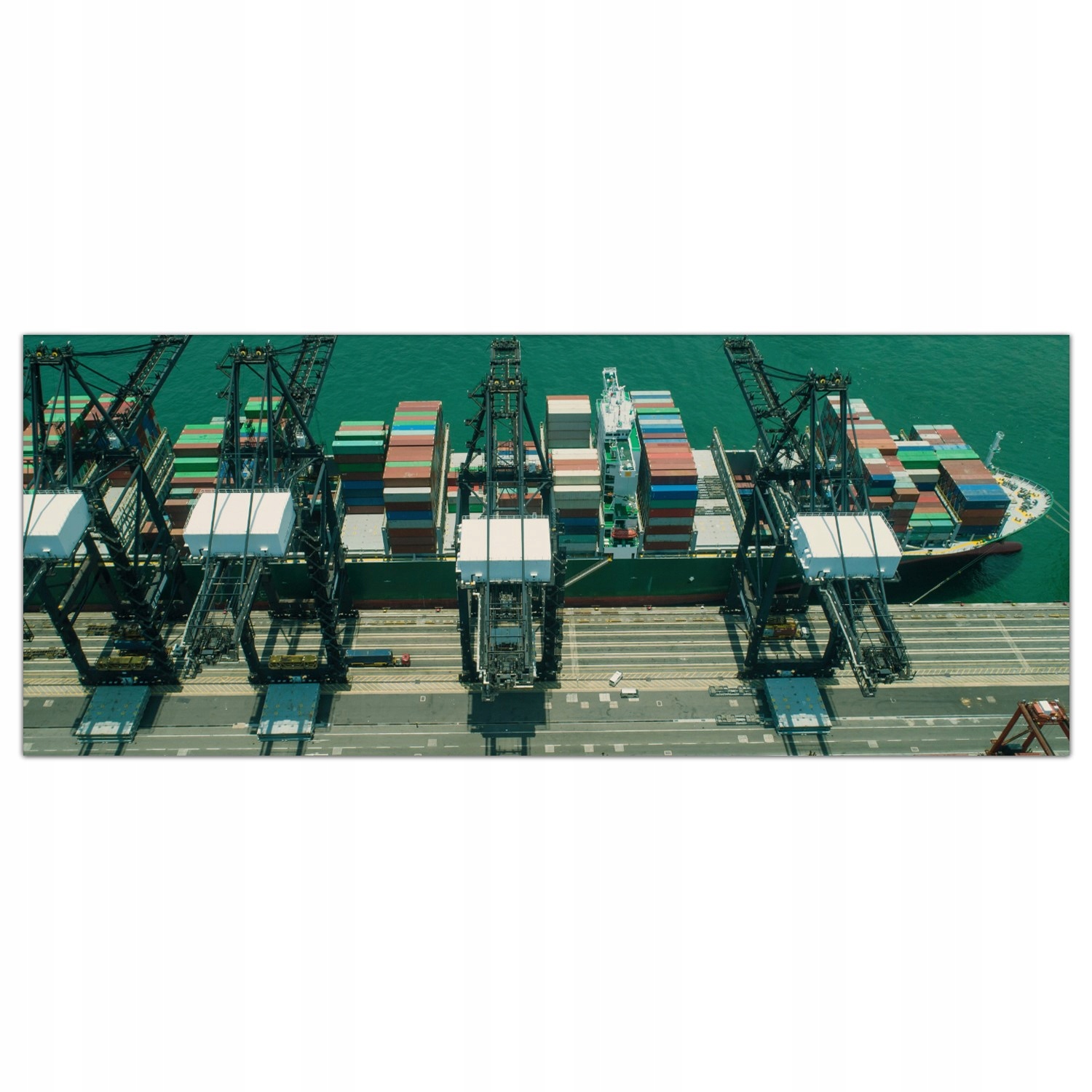 

Obraz na szkle Foto Statek Kontener Port 125x50