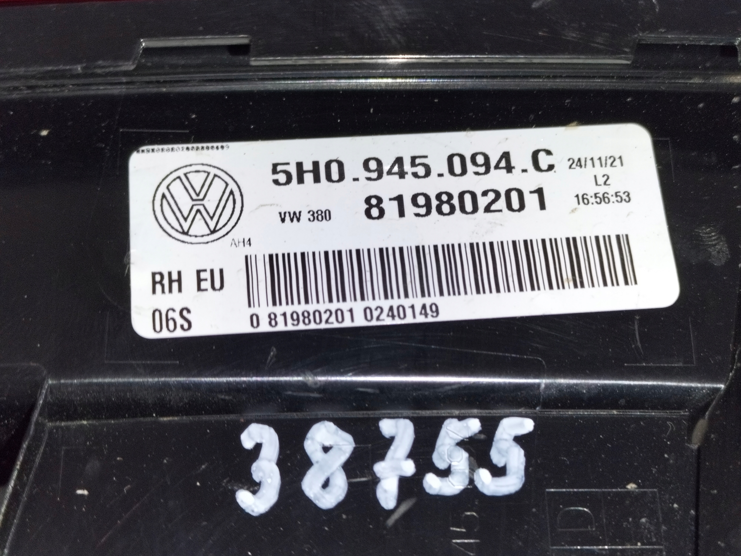 light rear rear part right VW GOLF 8 VIII 20- HB LED