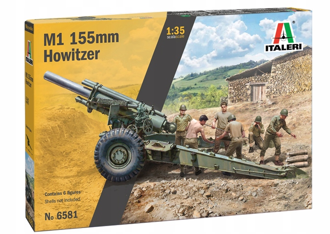 Italeri 6581, M1 155 mm Howitzer 1:35 – modely pro lepení a malování