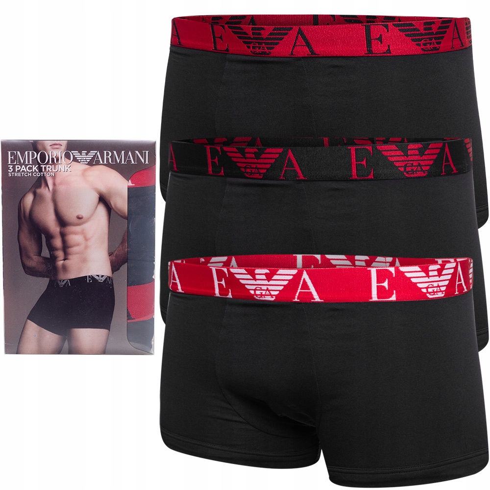 Emporio Armani Ea EA7 Boxerky 3Pak XXL Pánské Dárek 111357 38121 Premium