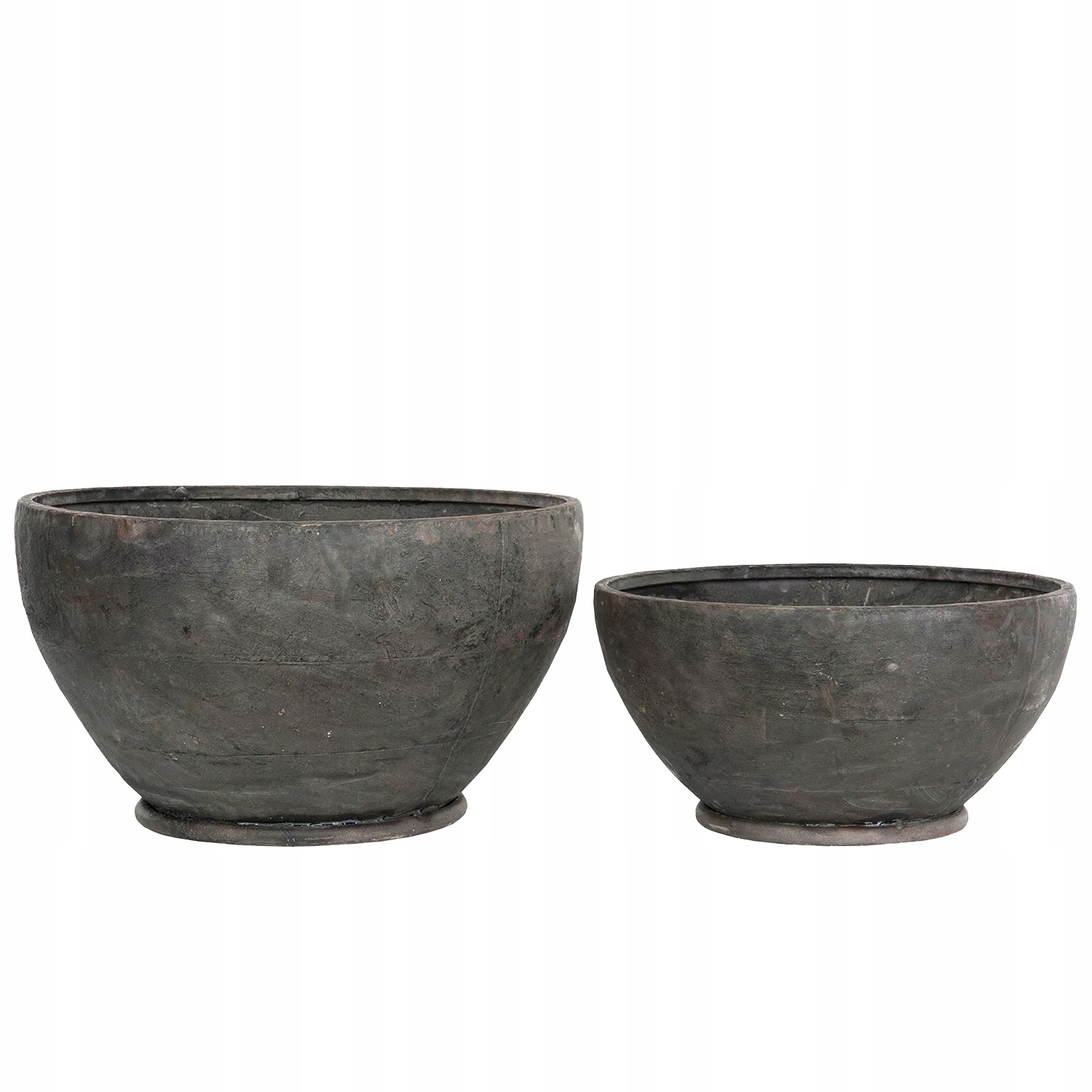 Obal Na Kvetináč Na Kvetináč 39 cm 2 ks podlahová kovová loft plochá na balkón