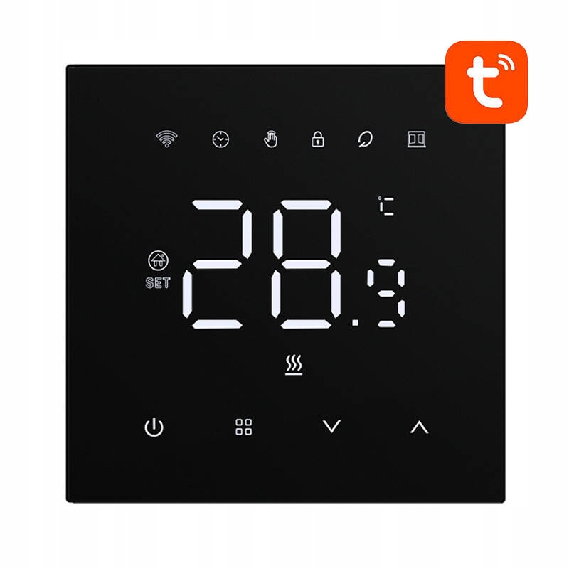 Inteligentní termostat Avatto WT410-16A-B elektrické topení 16A WiFi